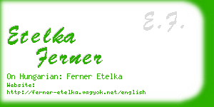 etelka ferner business card